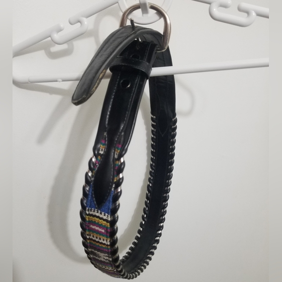 Gorgeous VGUC steel lace belt w patterned fabric - Picture 2 of 15